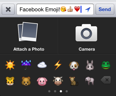Emoji icons in Facebook iOS