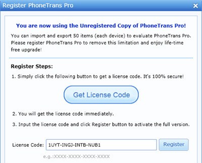 PhoneTrans Pro Registration Code Full Version
