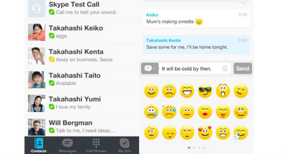 Skype 4.2 for iOS - Animated Emoticons